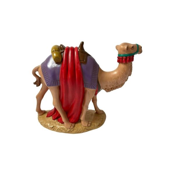 Holland Mold Teal Red Purple Nativity Hand Painted Ceramic Camel 1971 - Picture 3 of 12